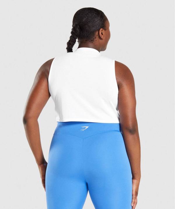Damske Tielko Gymshark Training Crop Biele | GC1724305